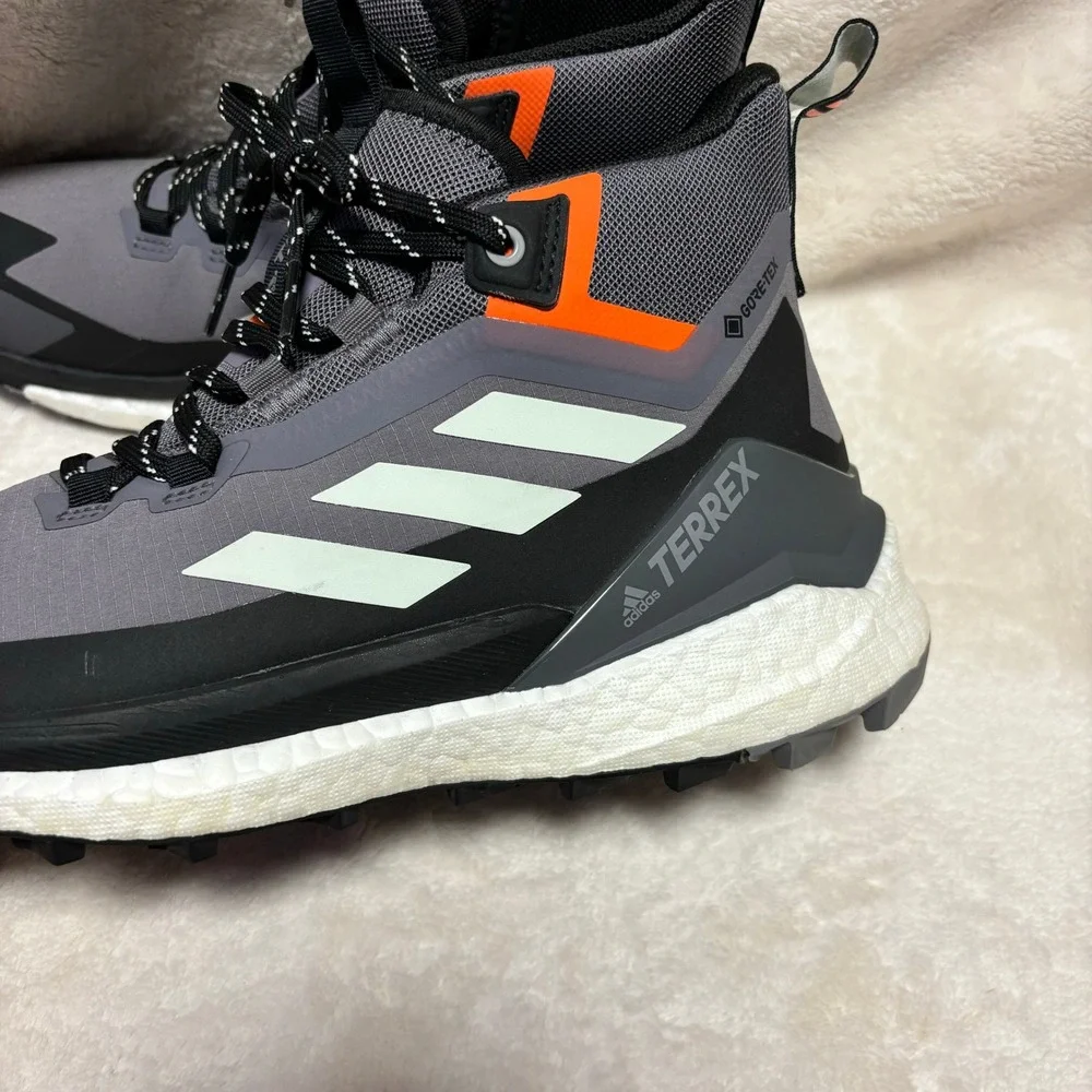 Adidas Womens Terrex Free Hiker 2.0 Gore Tex Hiking Shoes US 8.5 Gray‎ Boots